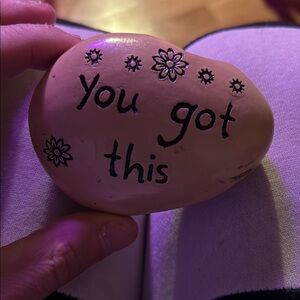 Motivational Pink Stone Decor